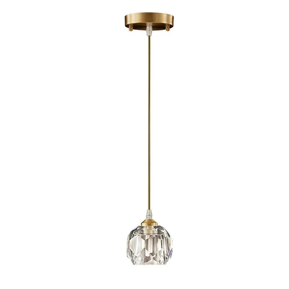 Livia Modern Faceted Crystal Globe Pendant Light