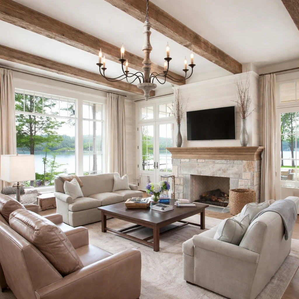 Farmhouse Candle Style Chandelier