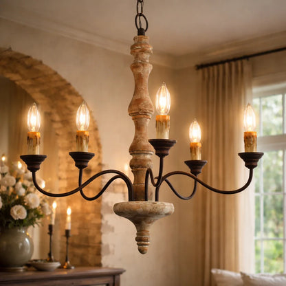 Farmhouse Candle Style Chandelier