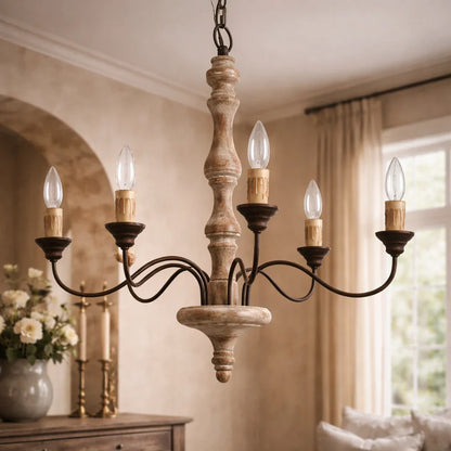 Farmhouse Candle Style Chandelier