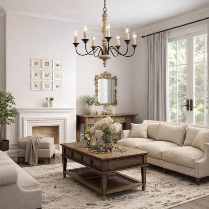 Farmhouse Candle Style Chandelier