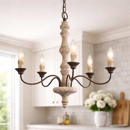Farmhouse Candle Style Chandelier