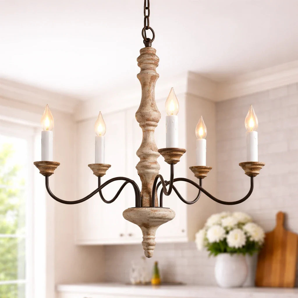 Farmhouse Candle Style Chandelier