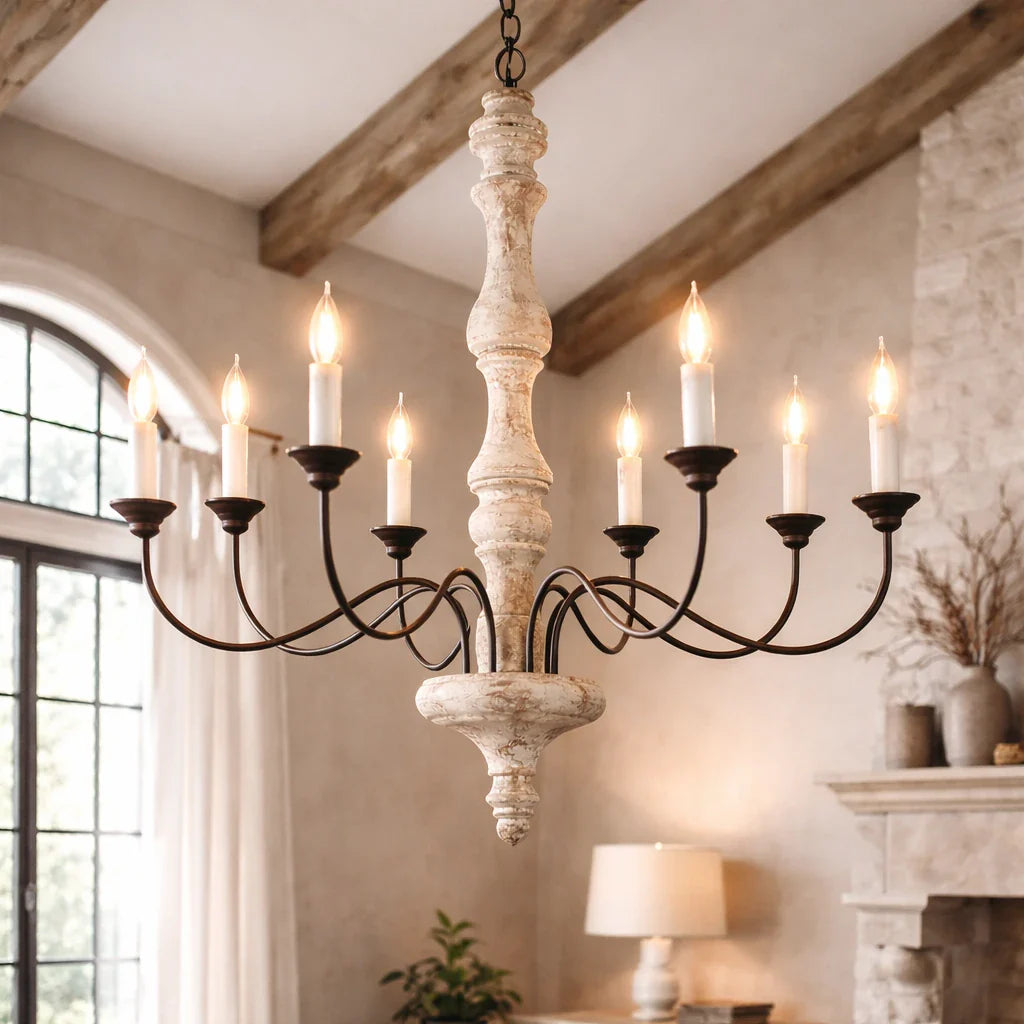 Farmhouse Candle Style Chandelier