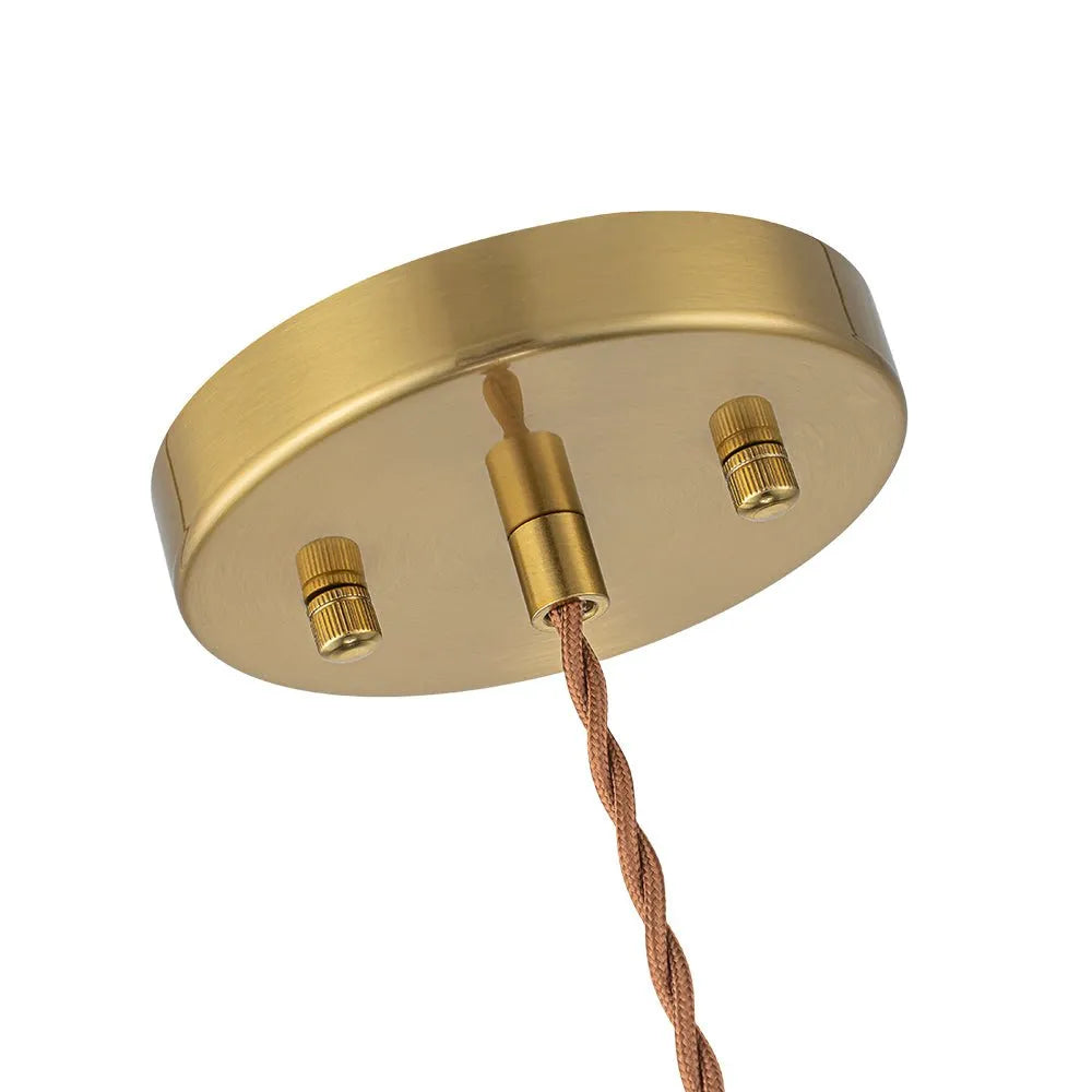 Greer Farmhouse Ribbed Glass Dome Pendant Light