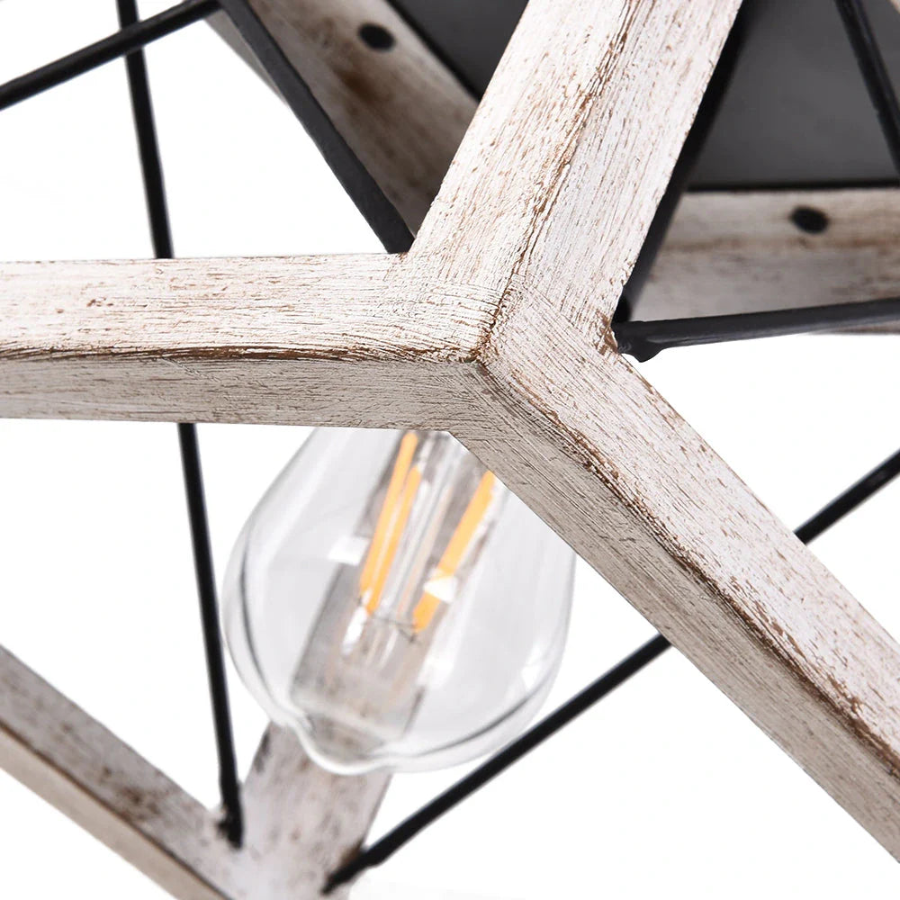 Lorelai Farmhouse Rustic Metal Square Pendant Light