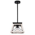 Lorelai Farmhouse Rustic Metal Square Pendant Light