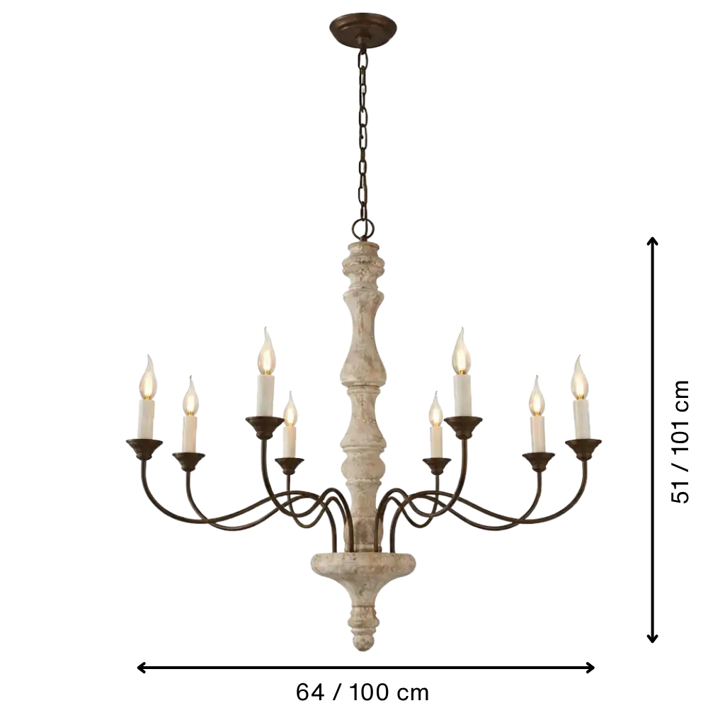 Farmhouse Candle Style Chandelier