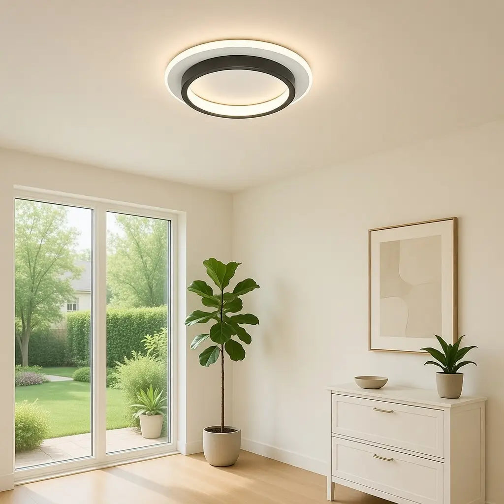 Float Modern Halo Ring LED Flush Mount Ceiling Light