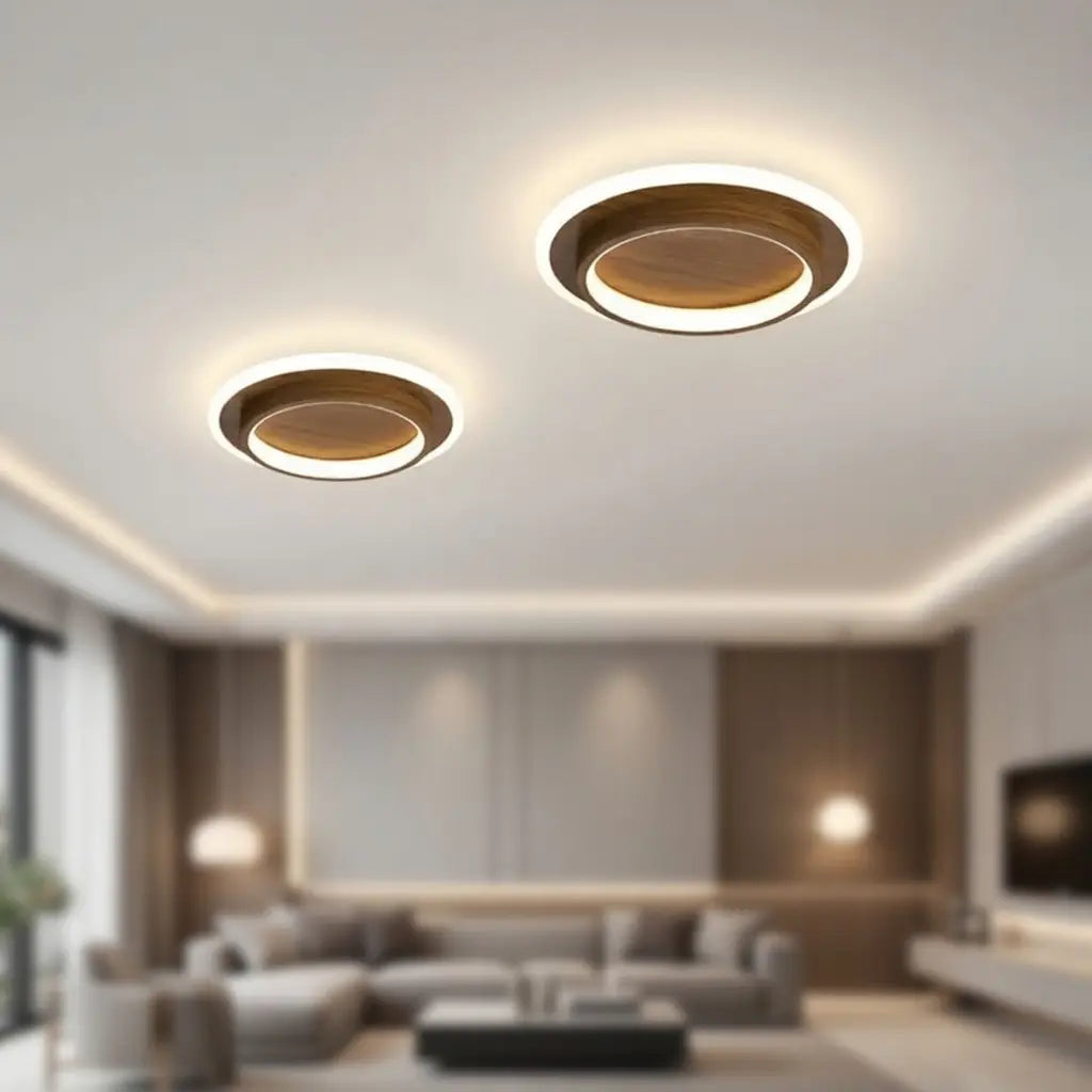 Float Modern Halo Ring LED Flush Mount Ceiling Light