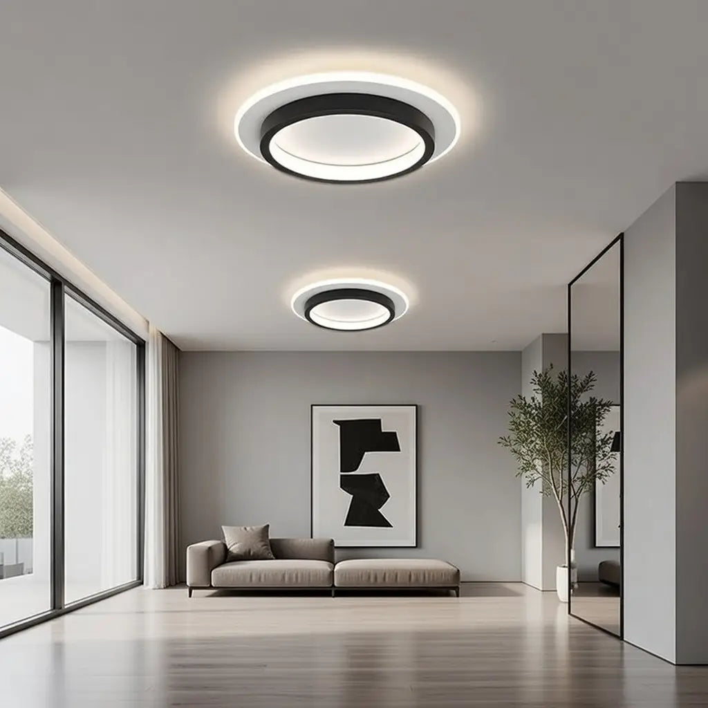 Float Modern Halo Ring LED Flush Mount Ceiling Light