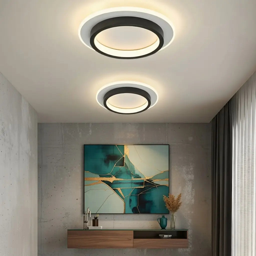 Float Modern Halo Ring LED Flush Mount Ceiling Light