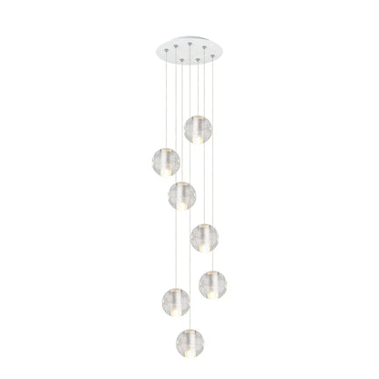 Floating Water Drop Globe Cluster Stairway Pendant Light