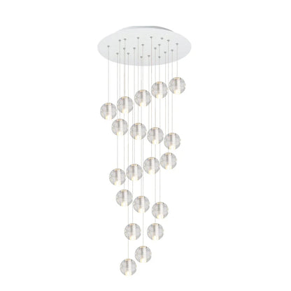 Floating Water Drop Globe Cluster Stairway Pendant Light
