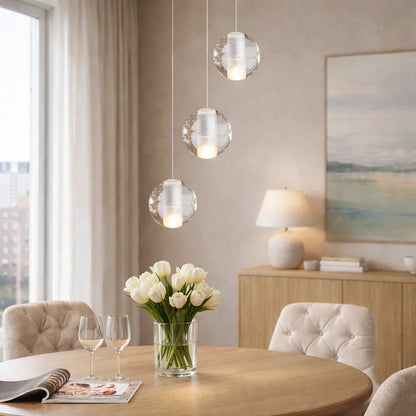 Floating Water Drop Globe Cluster Stairway Pendant Light