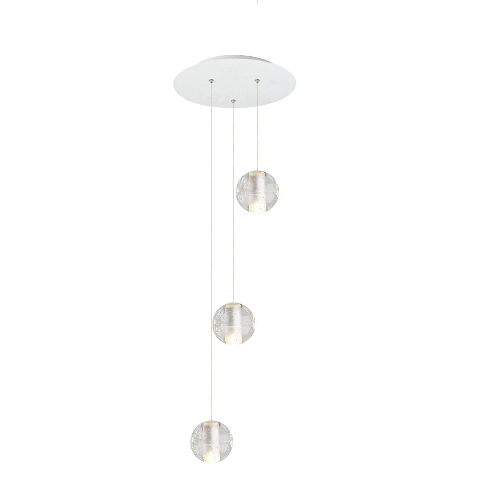 Alden Modern Crystal Water Drop Cluster Pendant Light