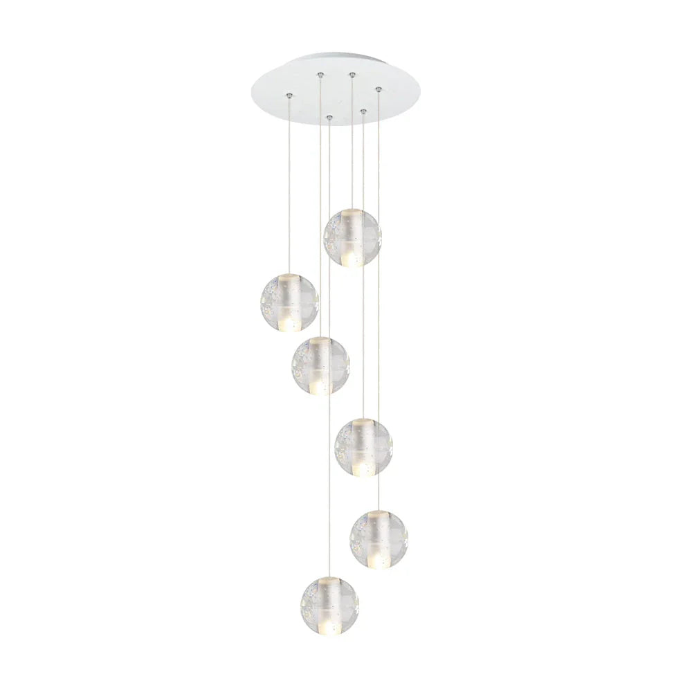 Alden Modern Crystal Water Drop Cluster Pendant Light