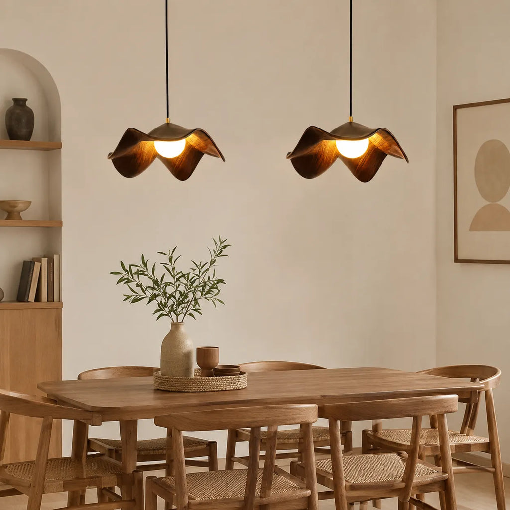 Avavia Organic Lotus Resin Dome Pendant Light