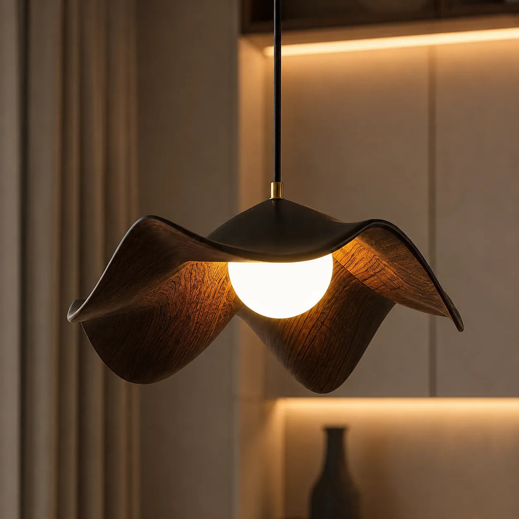 Avavia Organic Lotus Resin Dome Pendant Light