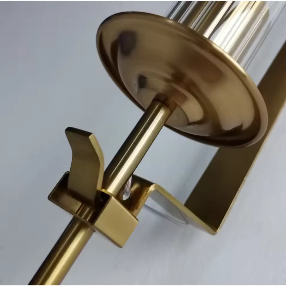 Avelela Modern Fluted Glass & Iron Wall Light