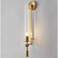 Avelela Modern Fluted Glass & Iron Wall Light
