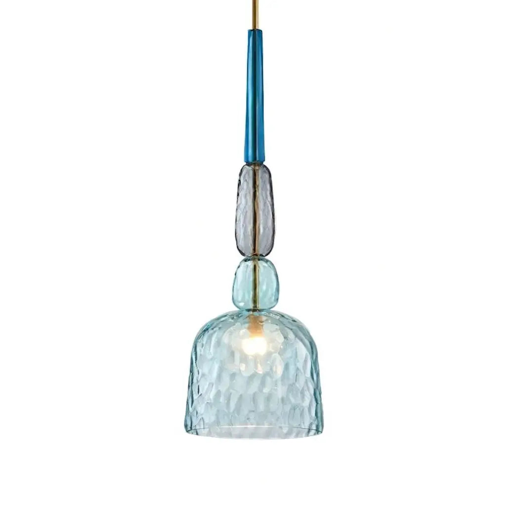 Glacia Modern Jewel-Tone Stacked Glass Pendant Light