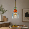 Glacia Modern Jewel-Tone Stacked Glass Pendant Light