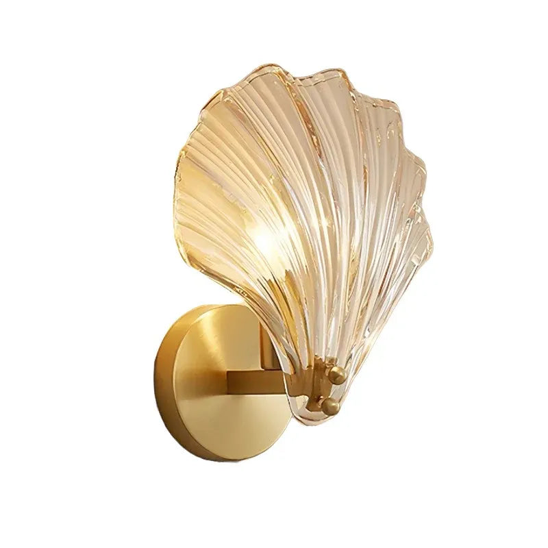 Romy Seashell Glass & Brass Wall Light