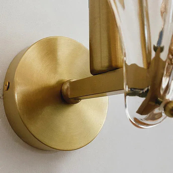 Romy Seashell Glass & Brass Wall Light