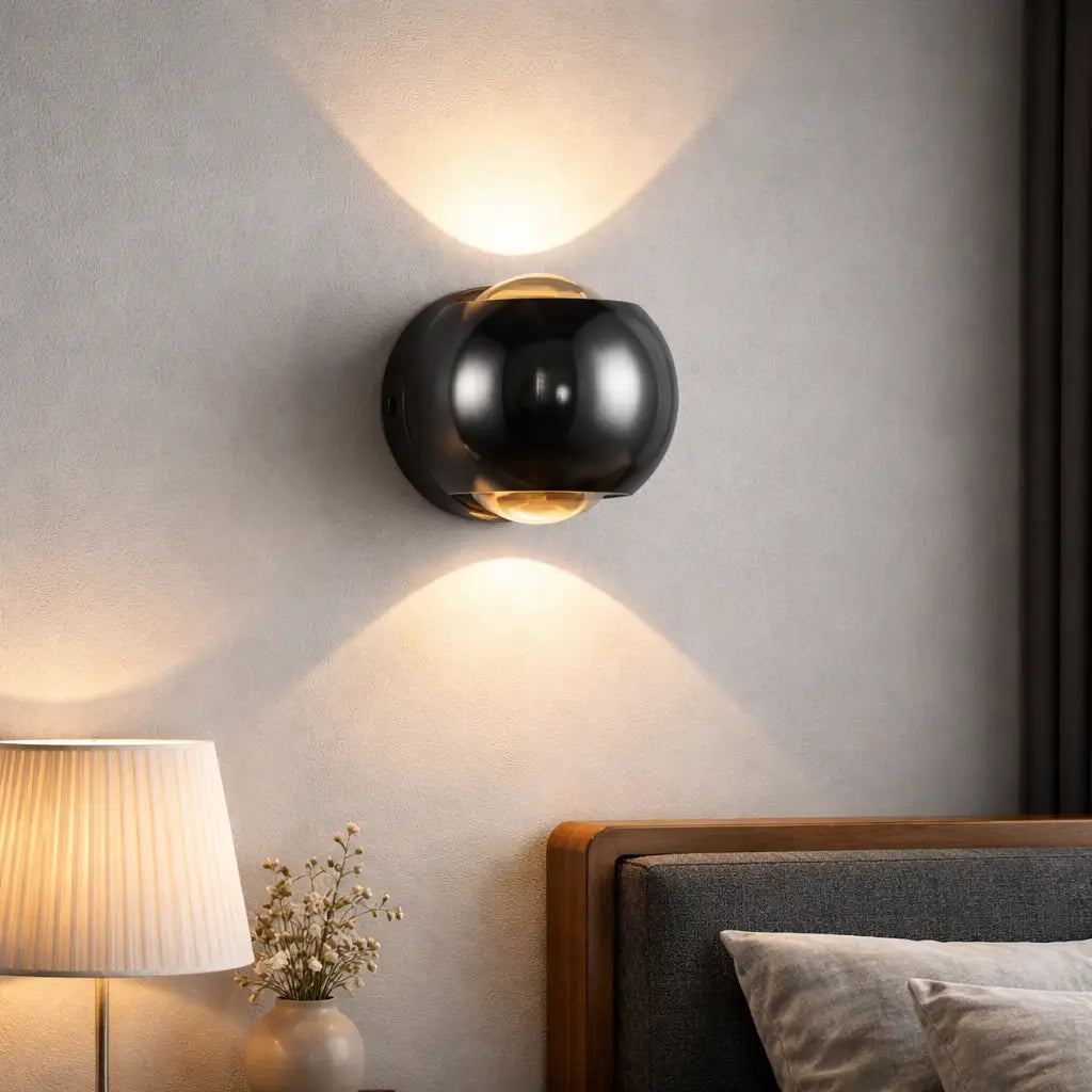Halo Modern Crystal Hourglass Up & Down Wall Light