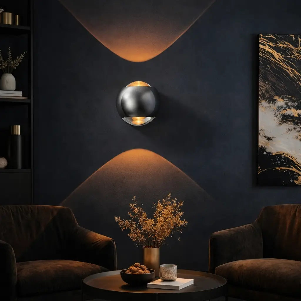 Halo Modern Crystal Hourglass Up & Down Wall Light