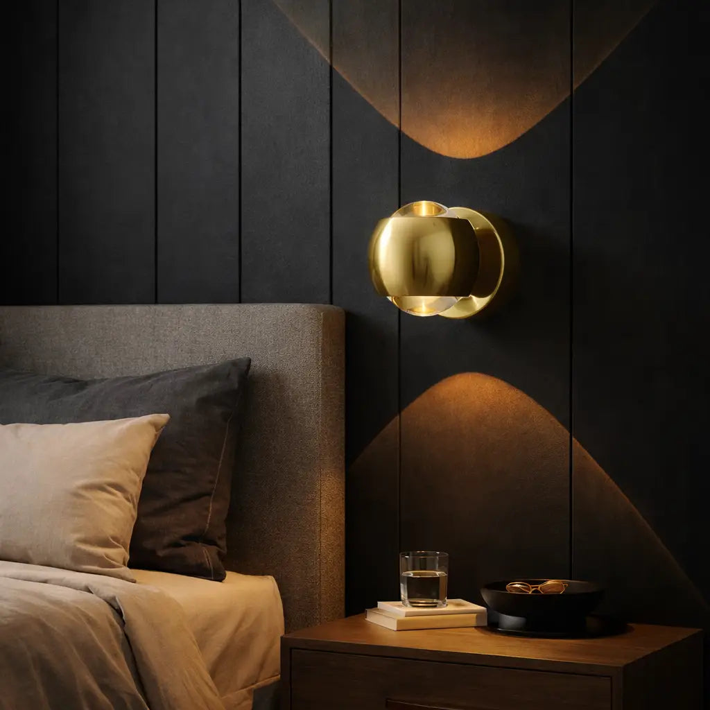Halo Modern Crystal Hourglass Up & Down Wall Light
