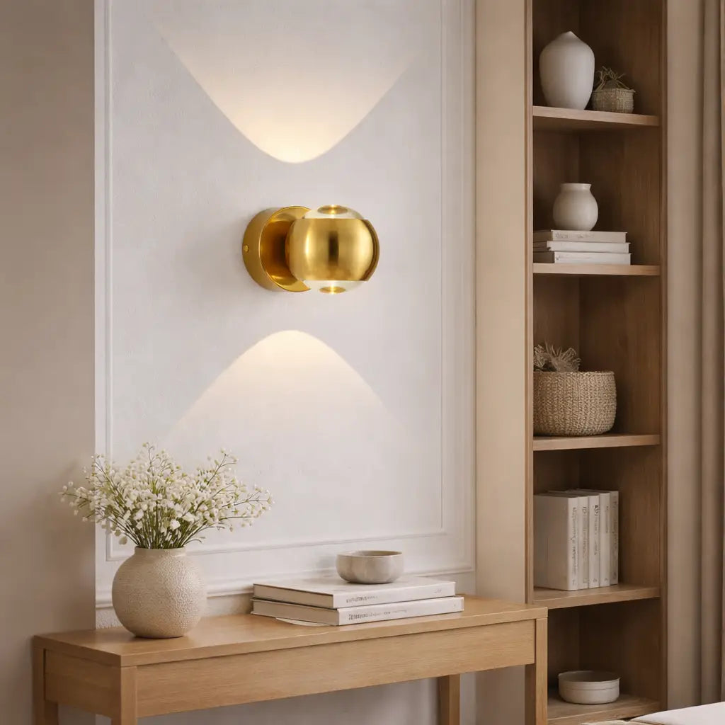 Halo Modern Crystal Hourglass Up & Down Wall Light