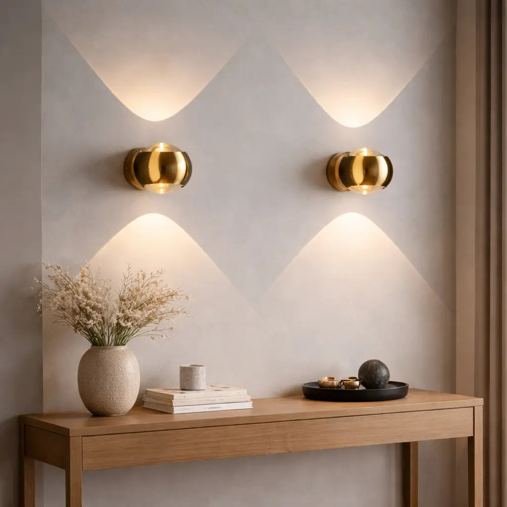 Halo Modern Crystal Hourglass Up & Down Wall Light
