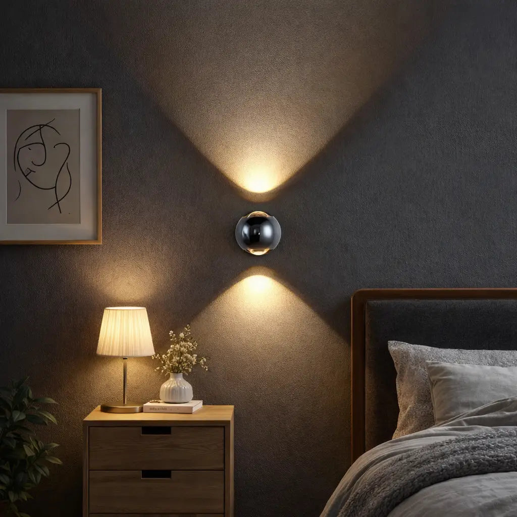 Halo Modern Crystal Hourglass Up & Down Wall Light
