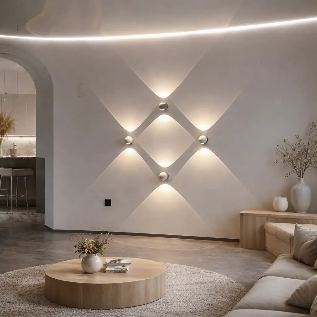 Halo Modern Crystal Hourglass Up & Down Wall Light