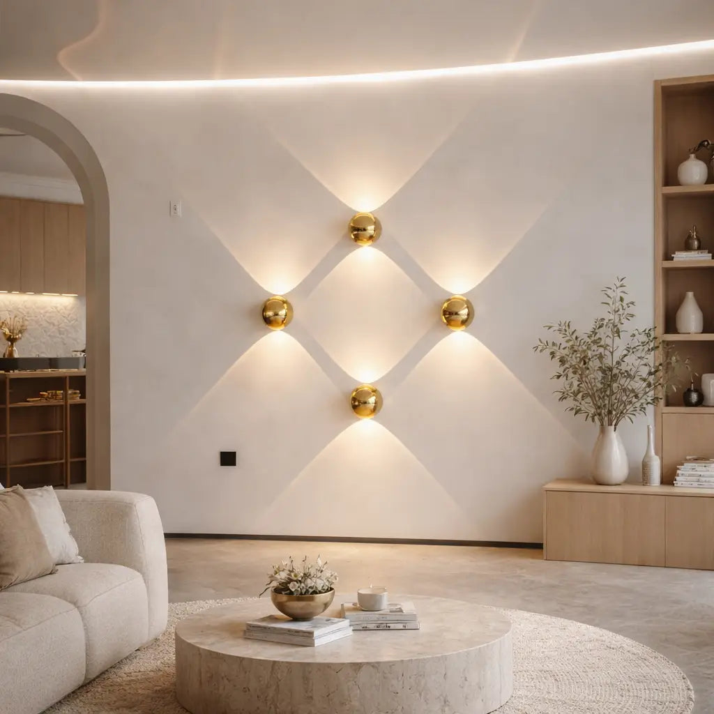 Halo Modern Crystal Hourglass Up & Down Wall Light