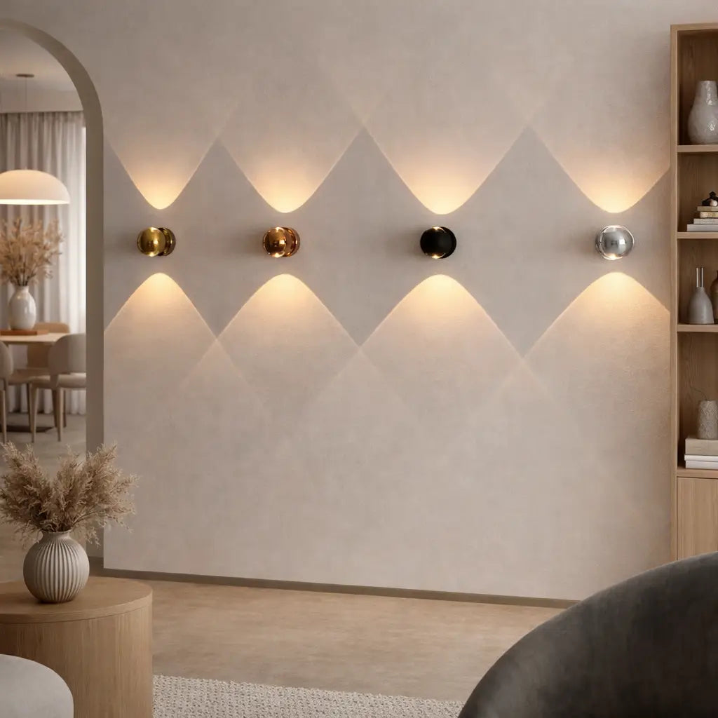 Halo Modern Crystal Hourglass Up & Down Wall Light
