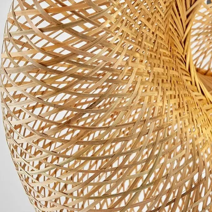 Avaora Handwoven Bamboo & Rattan Pendant Light