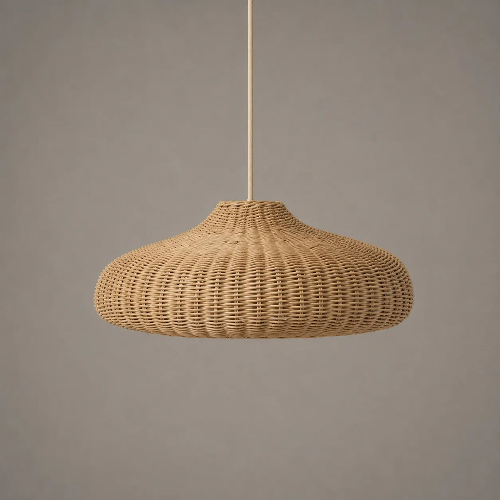 Bexley Vintage Handwoven Rattan Pendant Light