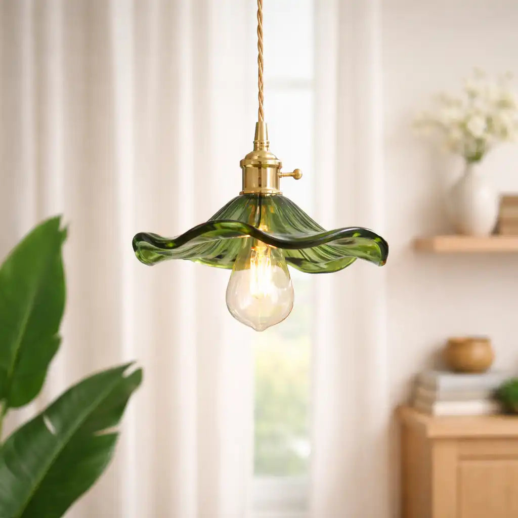 Hibiscus Modern Floral Glass Pendant Light