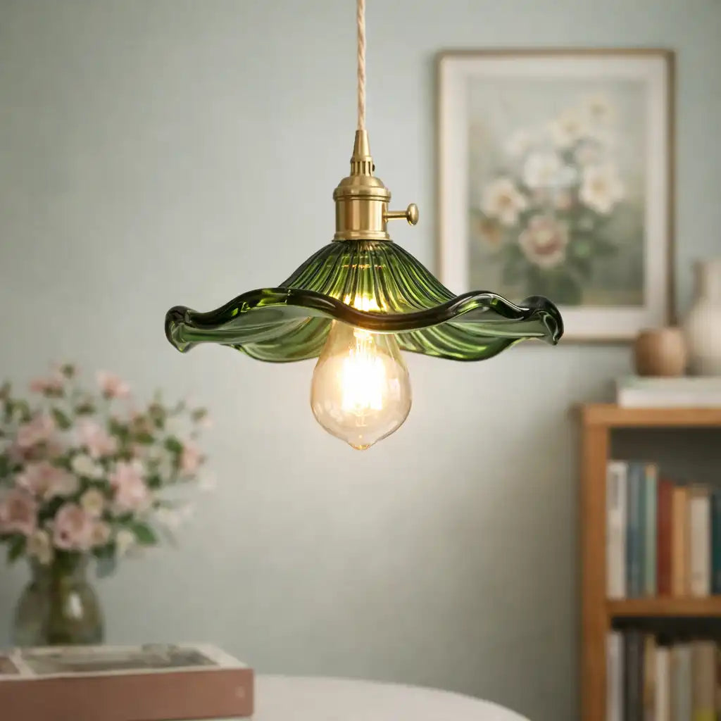 Hibiscus Modern Floral Glass Pendant Light
