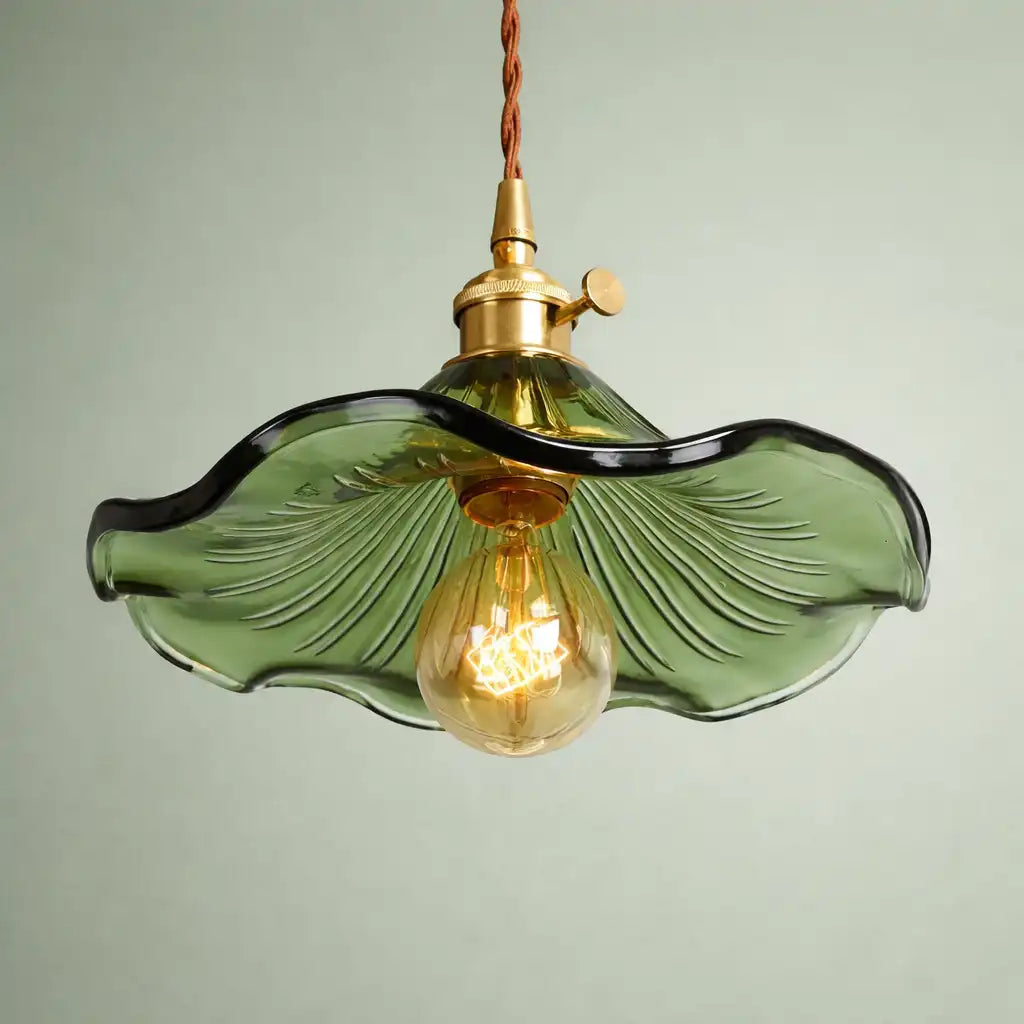 Hibiscus Modern Floral Glass Pendant Light