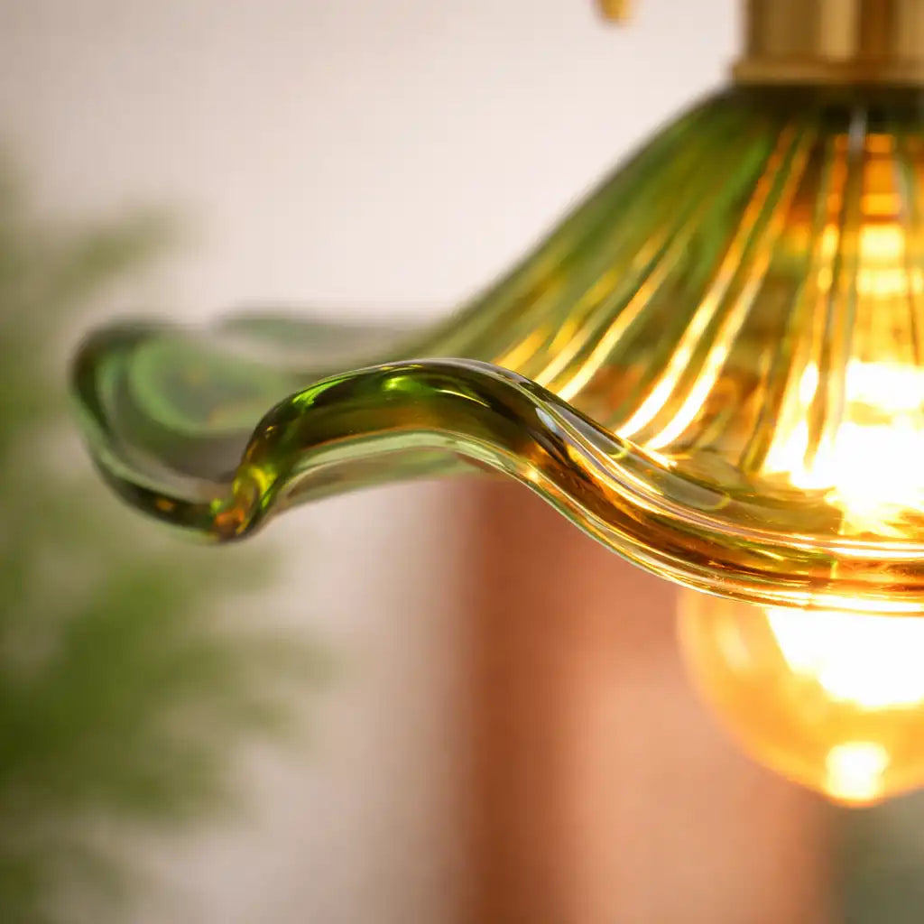Hibiscus Modern Floral Glass Pendant Light