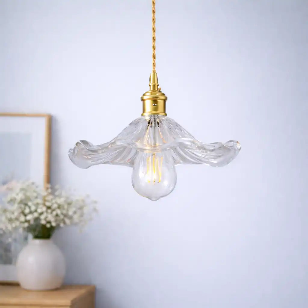 Hibiscus Modern Floral Glass Pendant Light