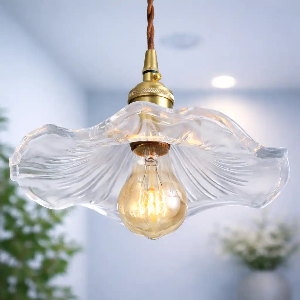 Hibiscus Modern Floral Glass Pendant Light