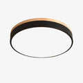 Horizon Japandi Wood Accent LED Flush Mount Ceiling Light