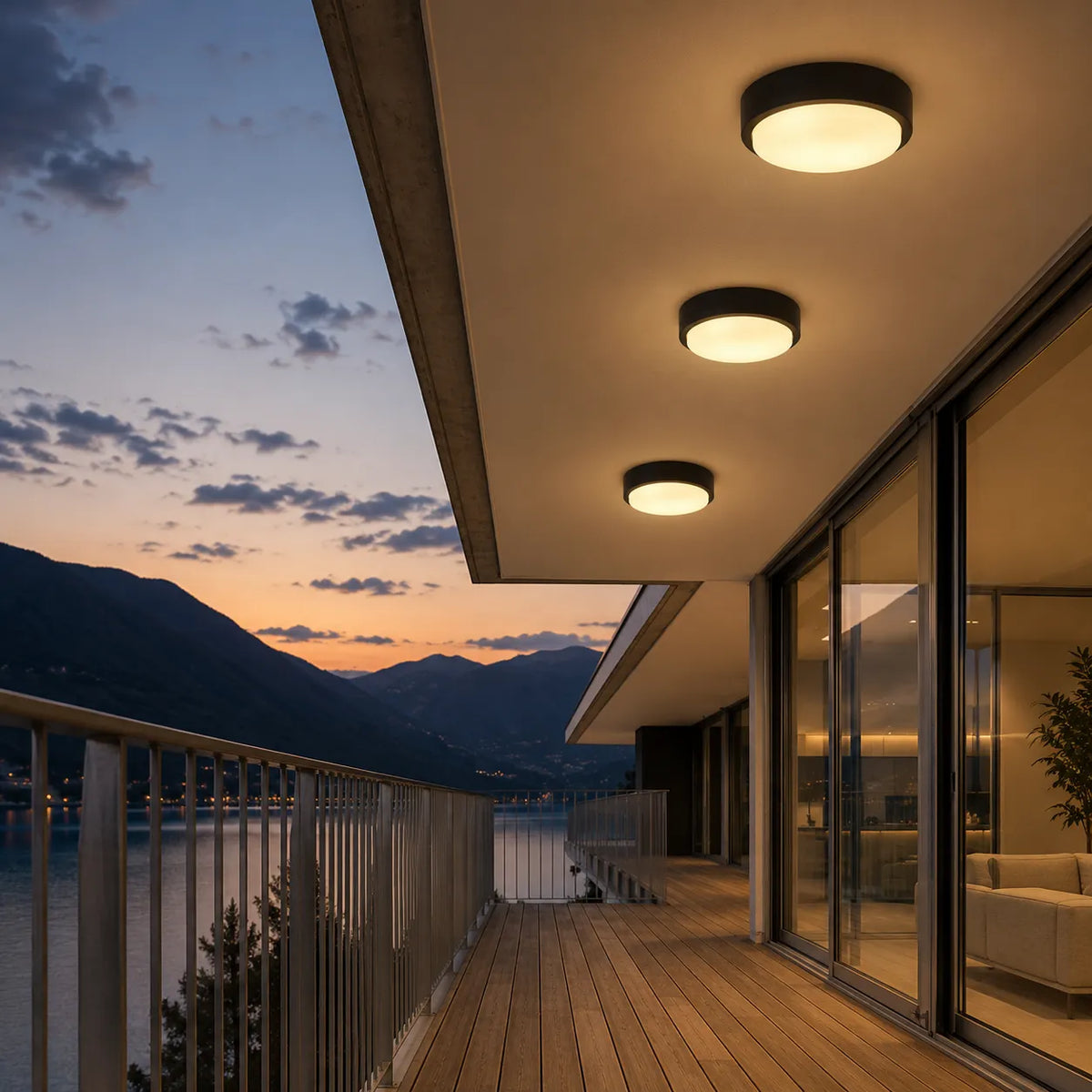 Avelira Modern IP65 LED Indoor & Outdoor Ceiling Light