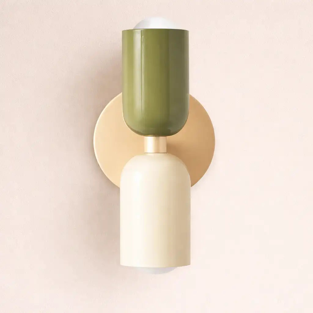 Amaris Minimalist Cream Glass Wall Light