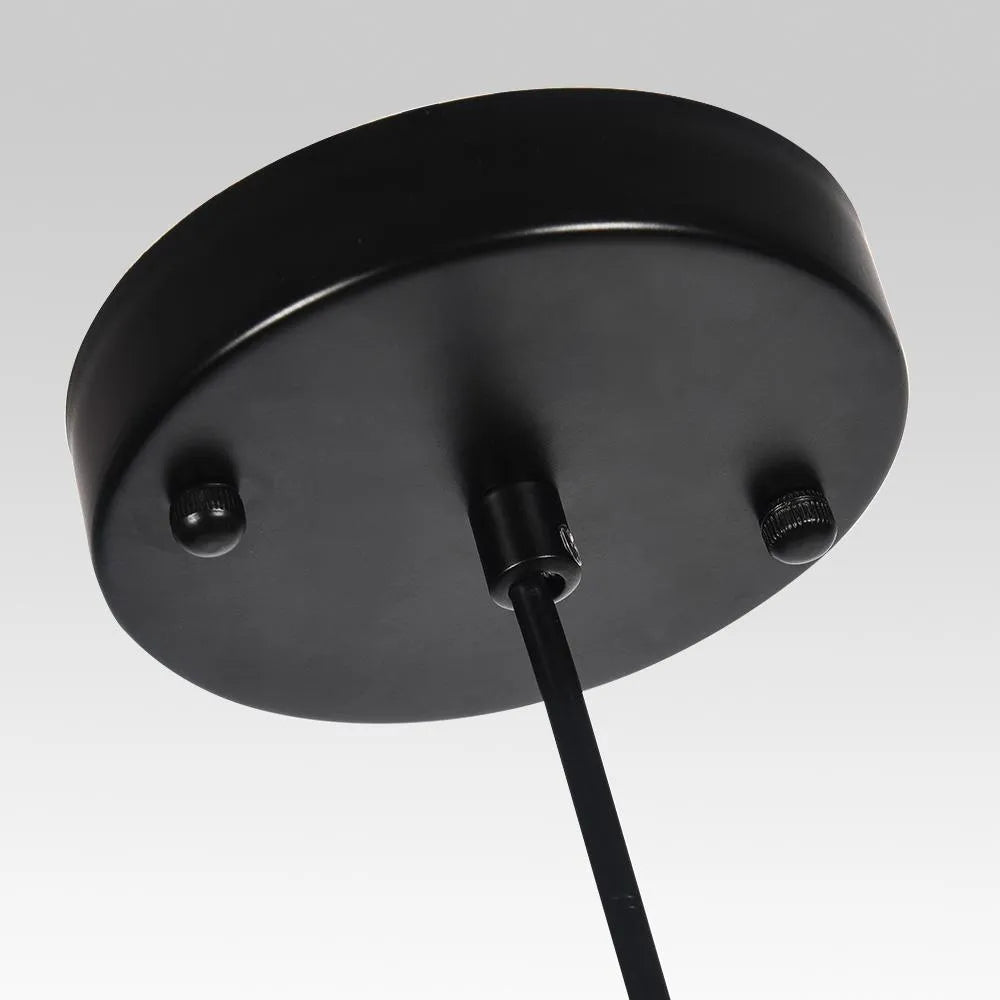 Fleur Industrial Black Metal Dome Pendant Light